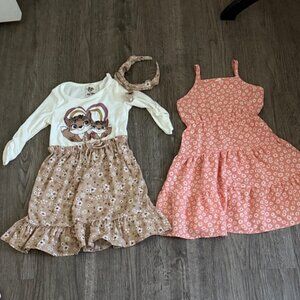 Lily Bleu Floral Kids Dress Set - White and Pink. NWOT